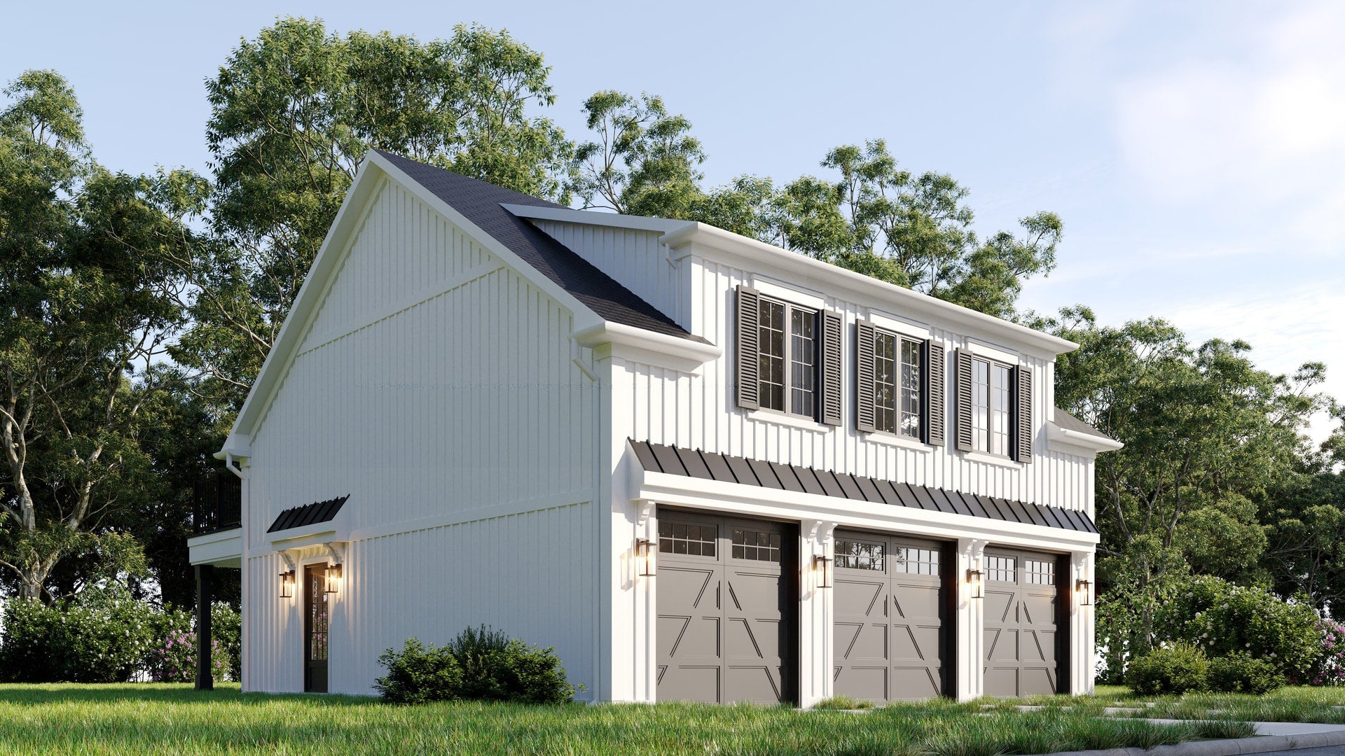 A high quality new construction architectural render